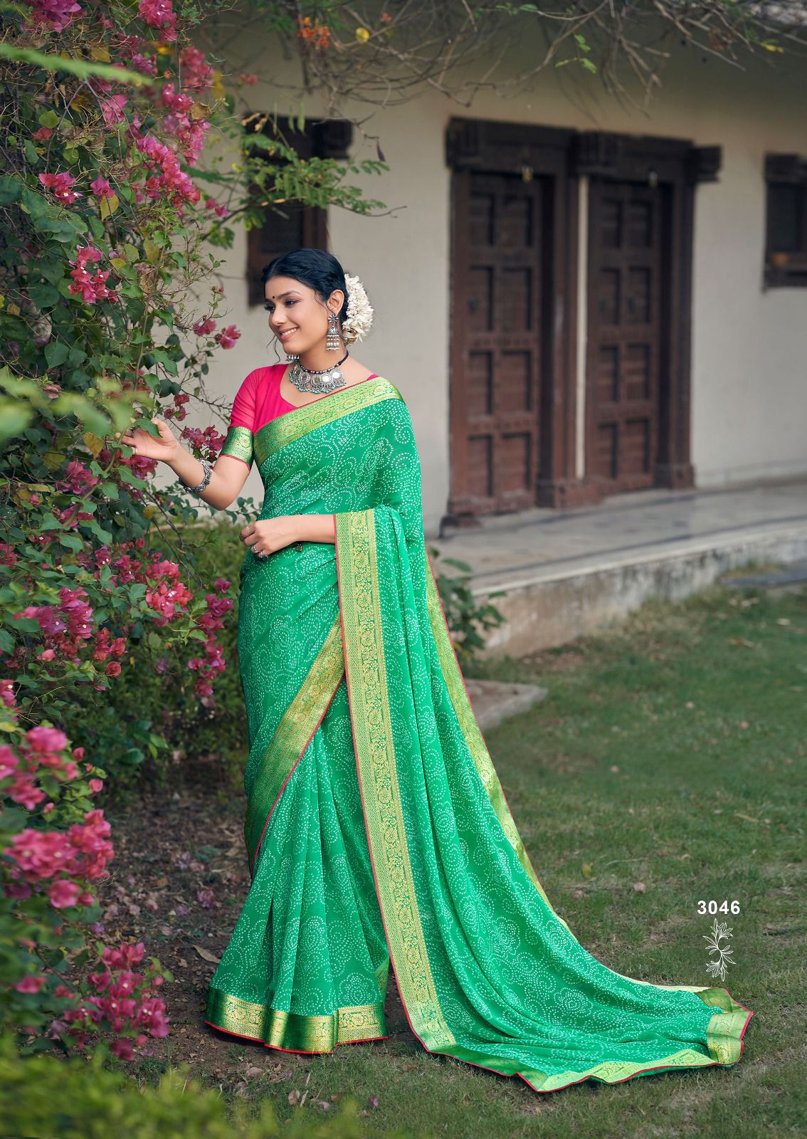 Garima By Kashvi Bandhej Printed Georgette Sarees Wholesale Market In Surat